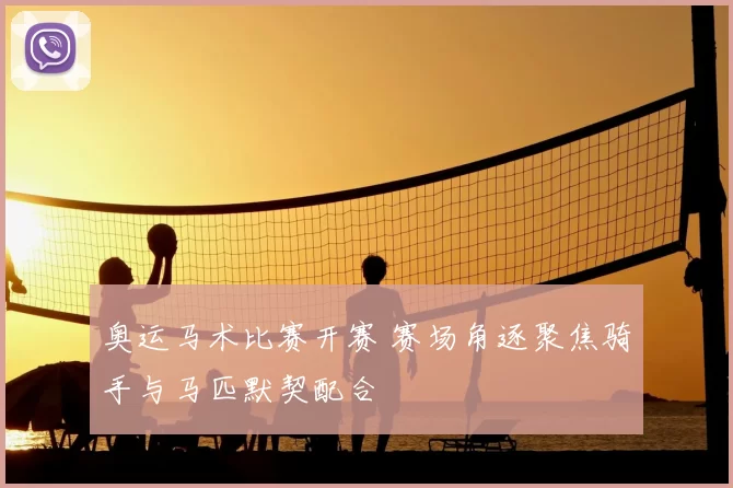 奥运马术比赛开赛 赛场角逐聚焦骑手与马匹默契配合